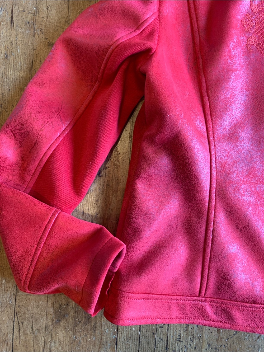 Desigual Women's Red Moto Asymmetrical Zip Leather Jacket - Picture 10 of 16